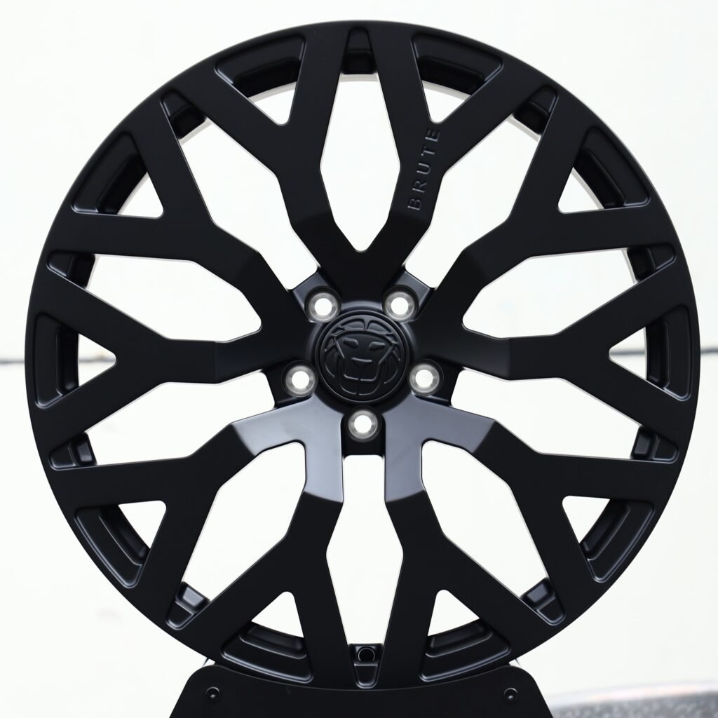 Porsche 911 wheels – Gloss Black Multi-Spoke, front view