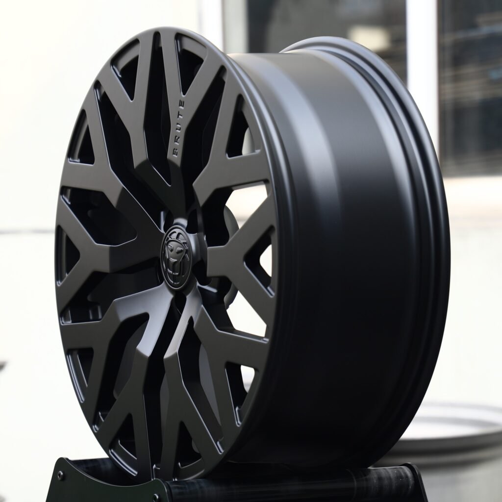 5x130 wheels – Gloss Black Multi-Spoke, side view