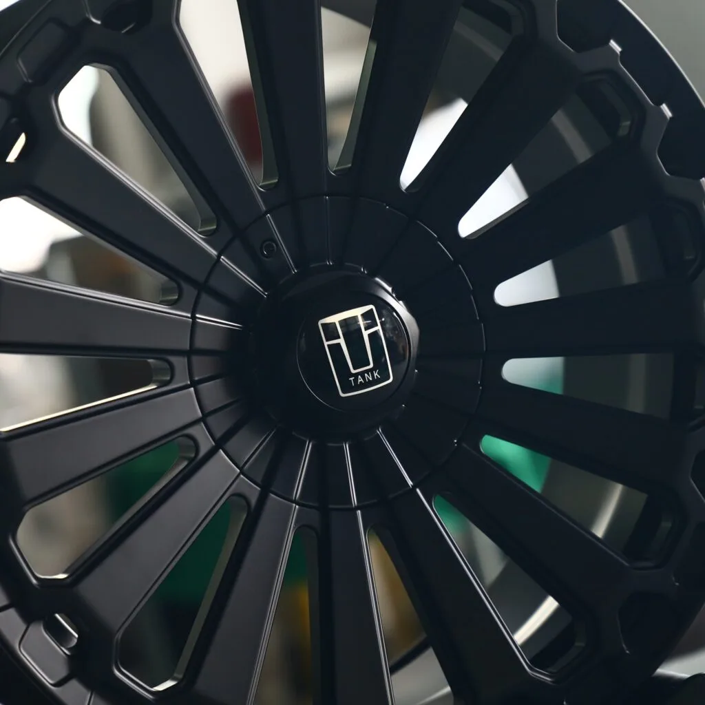 Toyota Tacoma wheels – Gloss Black Multi-Spoke, lip and barrel detail