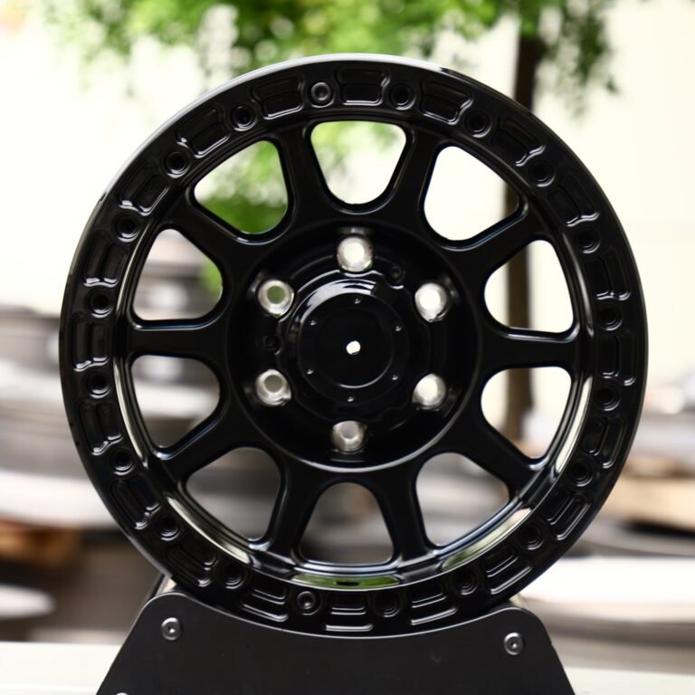 Toyota 4Runner wheels – Gloss Black, front view