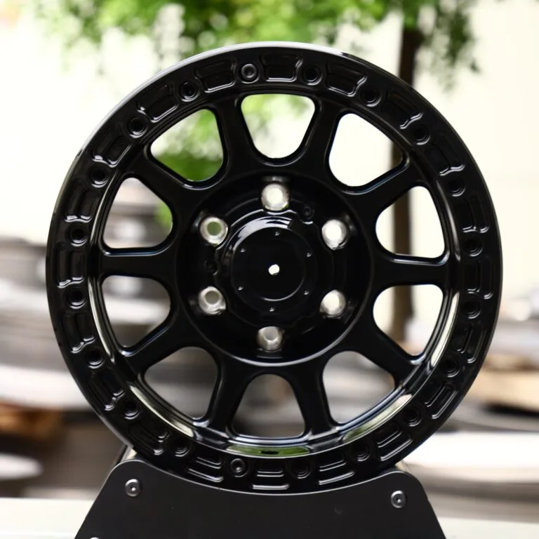 Toyota 4Runner wheels – Gloss Black, front view