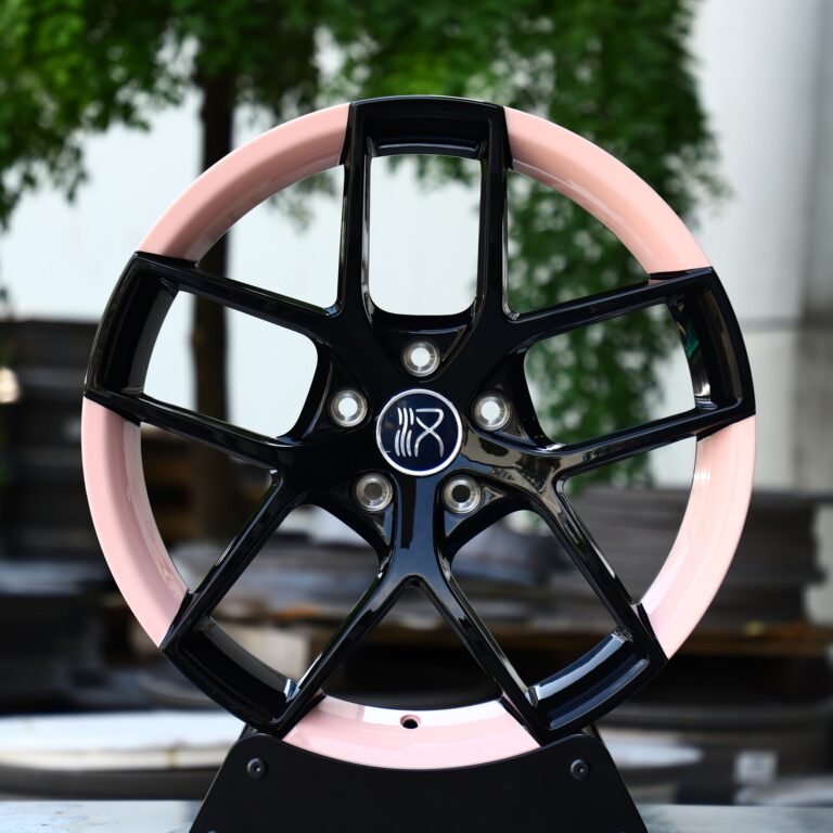 Audi A6 wheels – Gloss Black Petal, front view