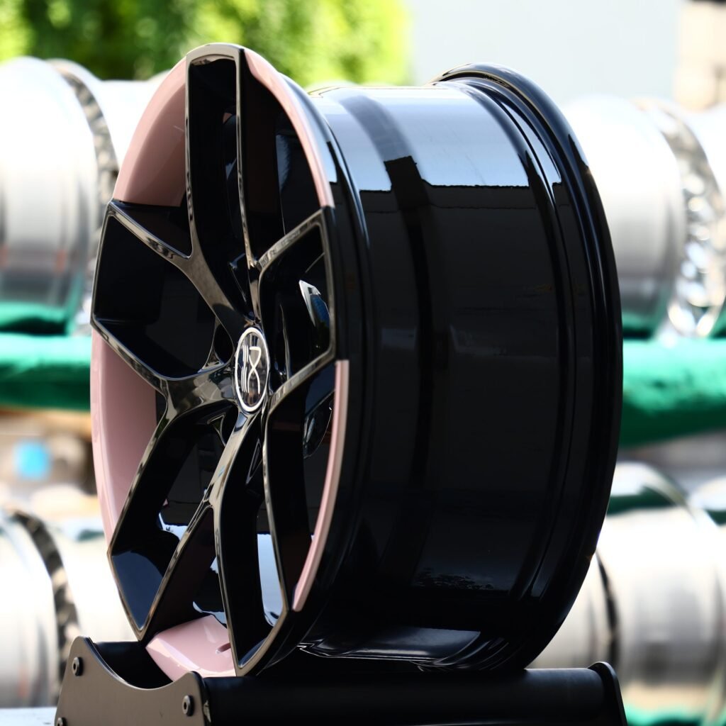 5x112 wheels – Gloss Black Petal, side view