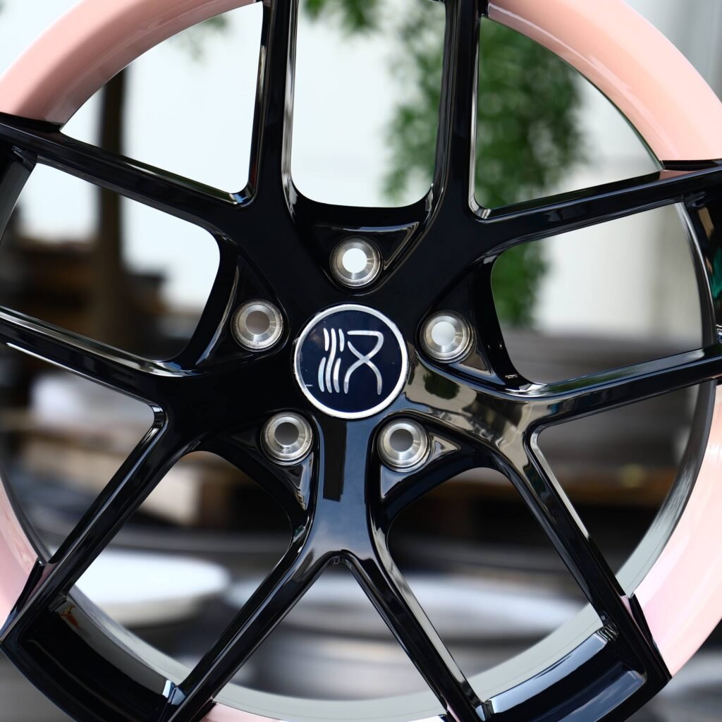 Audi A4 B9 wheels – Gloss Black Petal, lip and barrel detail