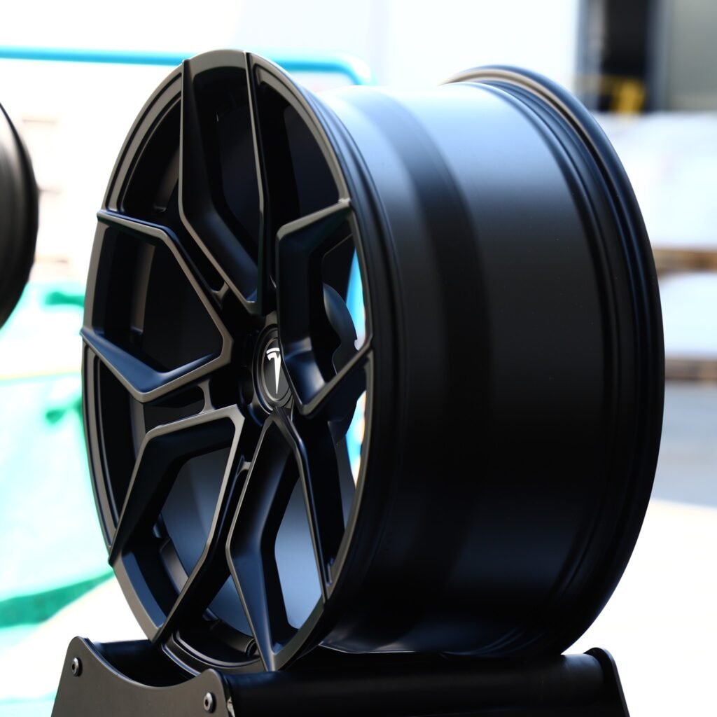 5x114.3 wheels – Gloss Black Petal, side view