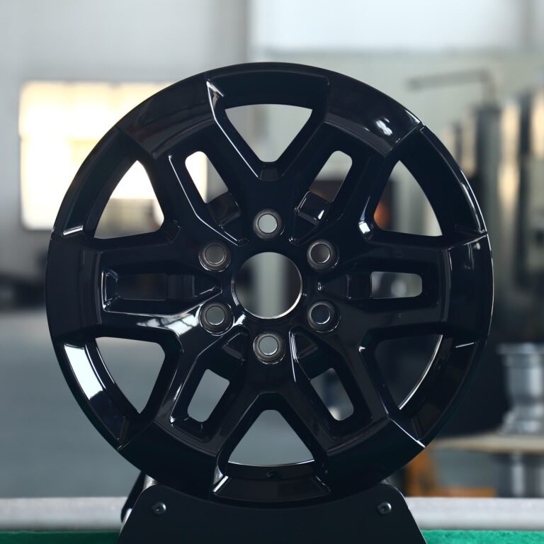 Toyota 4Runner wheels – Gloss Black Petal, front view