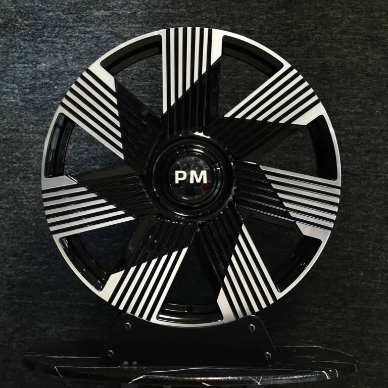 Audi A6 wheels – Gloss Black Split Directional, front view
