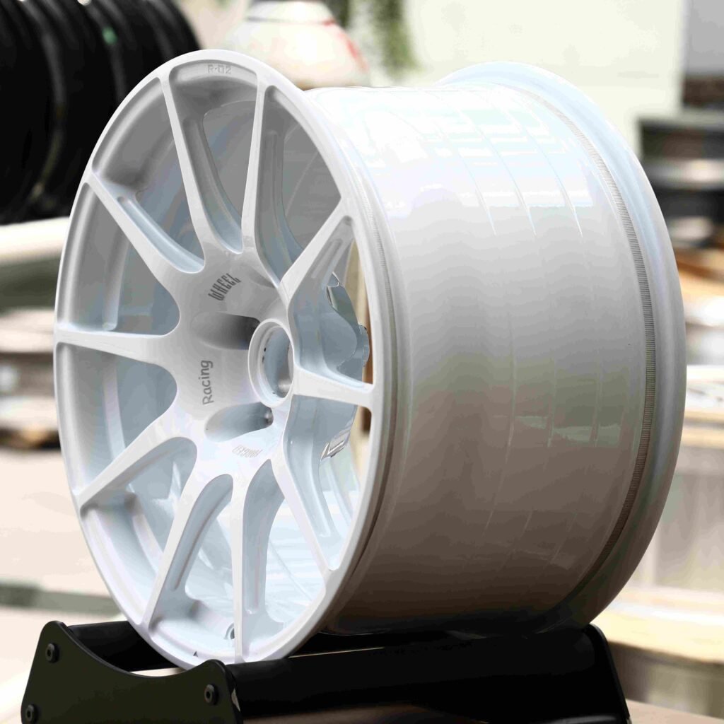 5x100 wheels – Gloss White 10-Spoke, side view