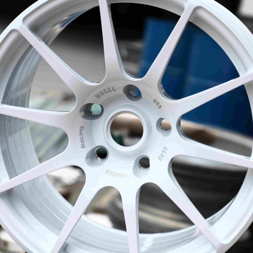 BMW M3 F80 wheels – Gloss White 10-Spoke, lip and barrel detail