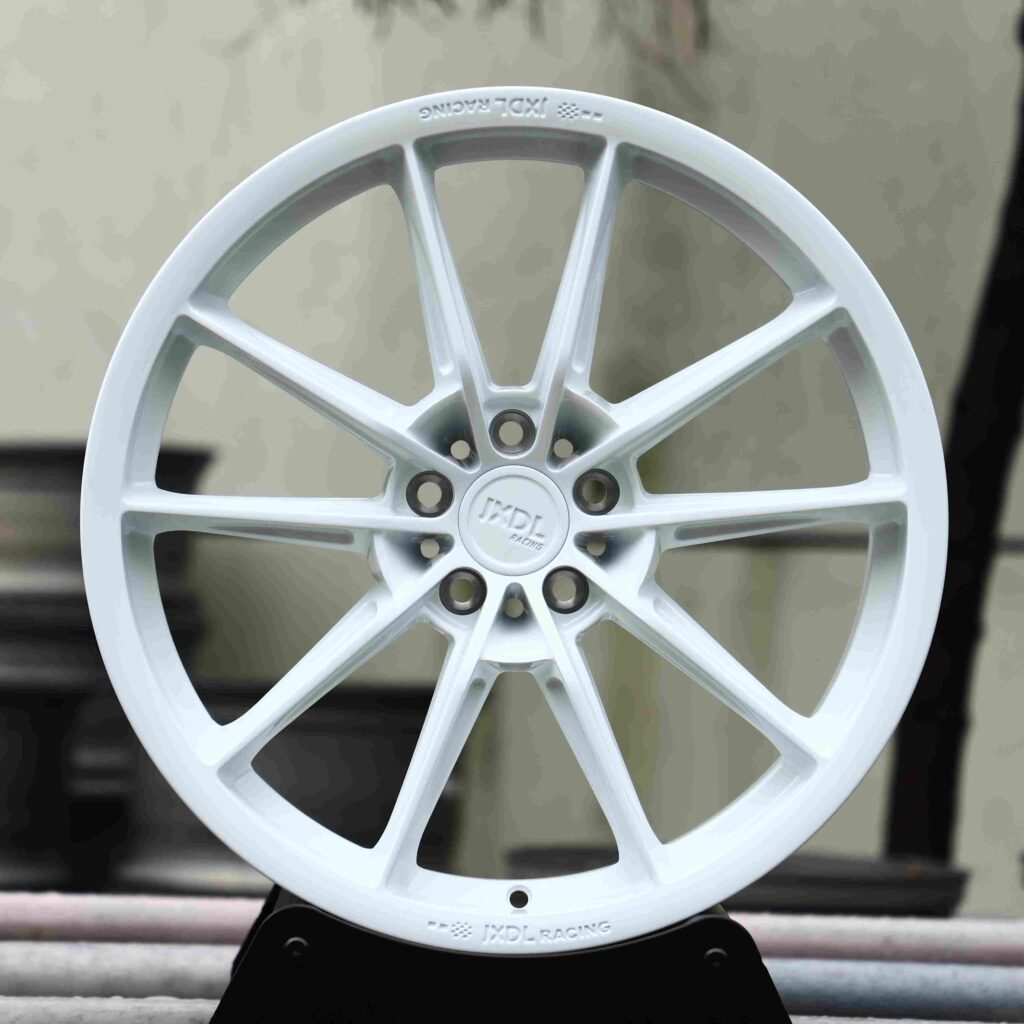 Gloss White 10-Spoke Racing Forged Wheels – BMW M3 / Audi RS5 Fitment (5-Lug)