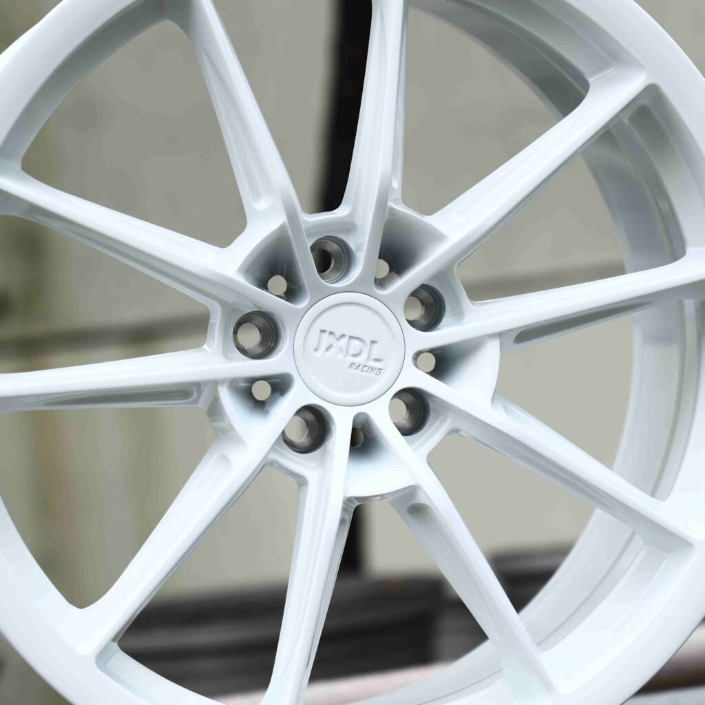 Gloss White 10-Spoke Racing Forged Wheels - BMW M3 / Audi RS5 Fitment (5-Lug) view 4