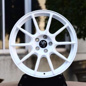 Gloss White 10-Spoke Forged Wheels – Citroen C5 / Peugeot 508 Fitment (5-Lug)