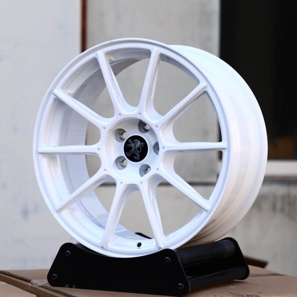 Gloss White 10-Spoke Forged Wheels - Citroen C5 / Peugeot 508 Fitment (5-Lug) view 2