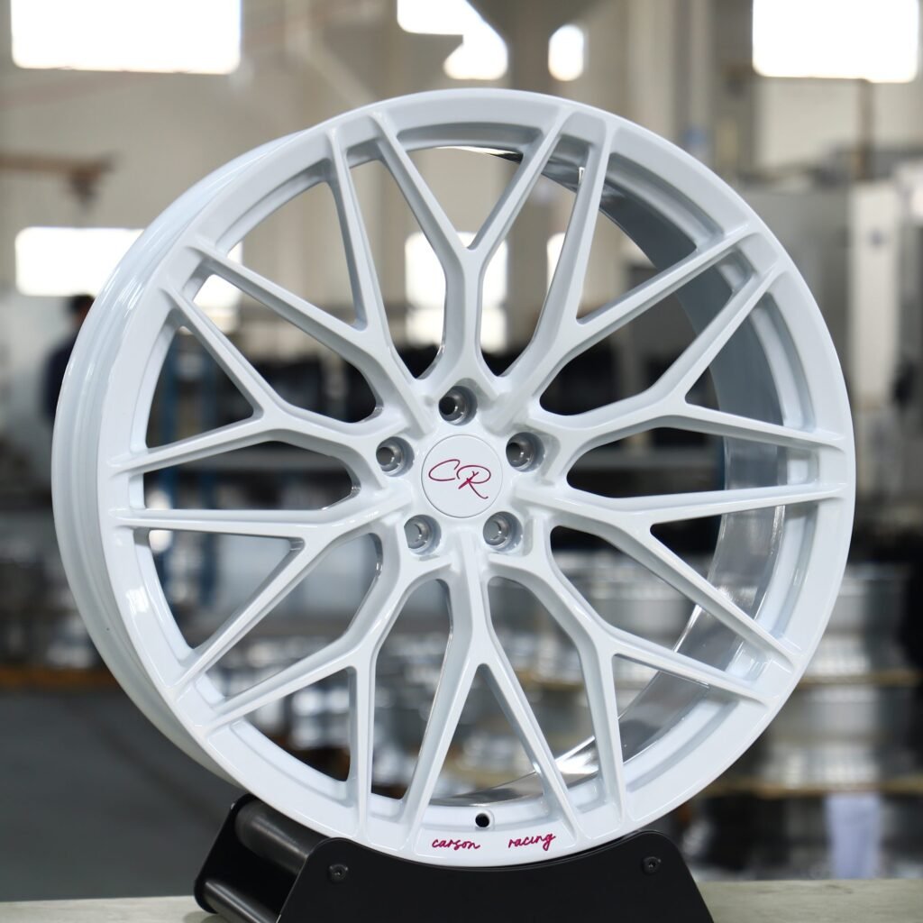 Gloss White 10 Y-Spoke Forged Wheels - Audi A6 / BMW 5 Series Fitment (5-Lug) view 2