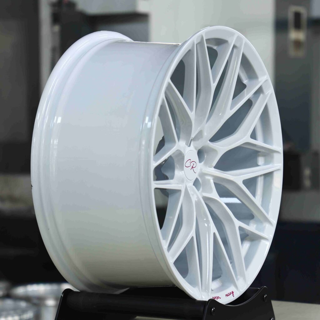 Gloss White 10 Y-Spoke Forged Wheels - Audi A6 / BMW 5 Series Fitment (5-Lug) view 4