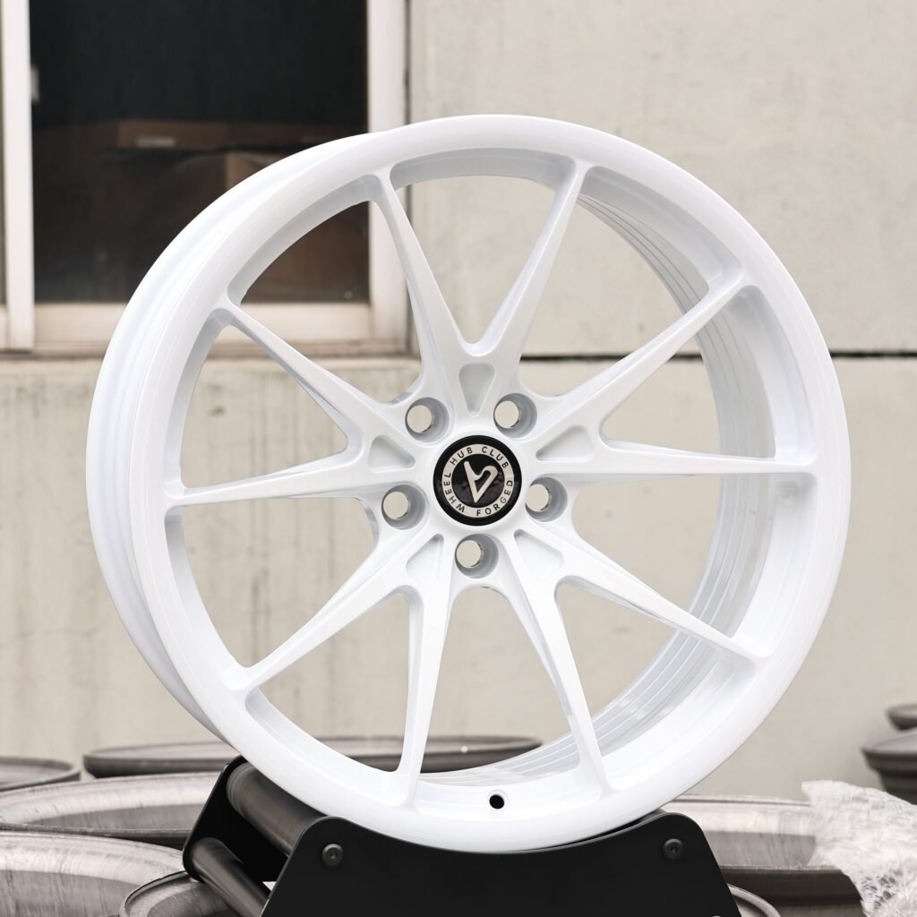 Gloss White 5 Y-Spoke Forged Wheels - Audi A6 / BMW 5 Series Fitment (5-Lug) view 2