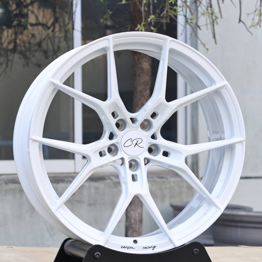 Gloss White 5 Y-Spoke Forged Wheels - Audi A6 / BMW 5 Series Fitment (5-Lug) view 2