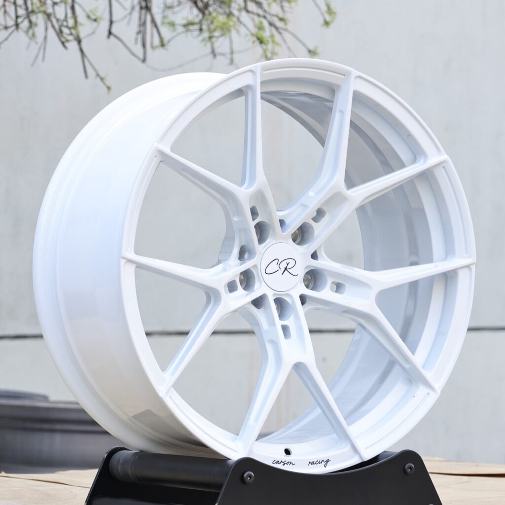 Gloss White 5 Y-Spoke Forged Wheels - Audi A6 / BMW 5 Series Fitment (5-Lug) view 3