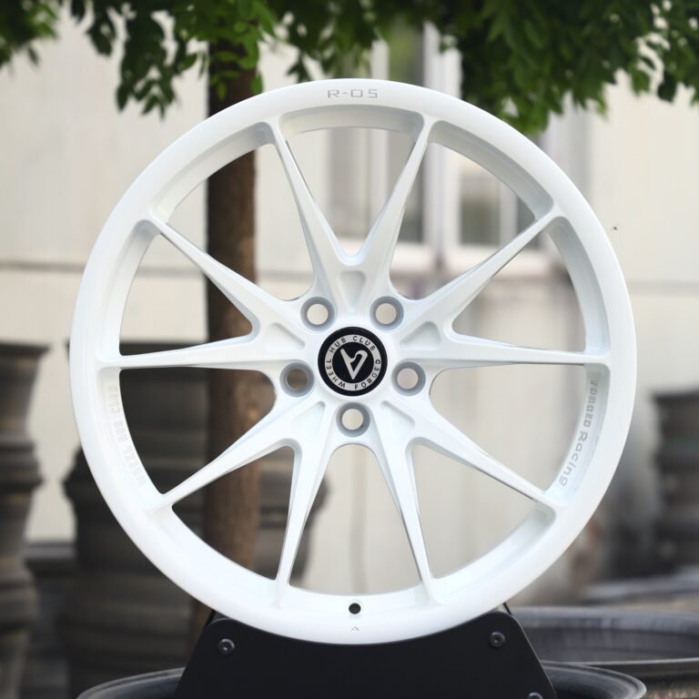 Porsche 911 wheels – Gloss White 5 Y-Spoke, front view