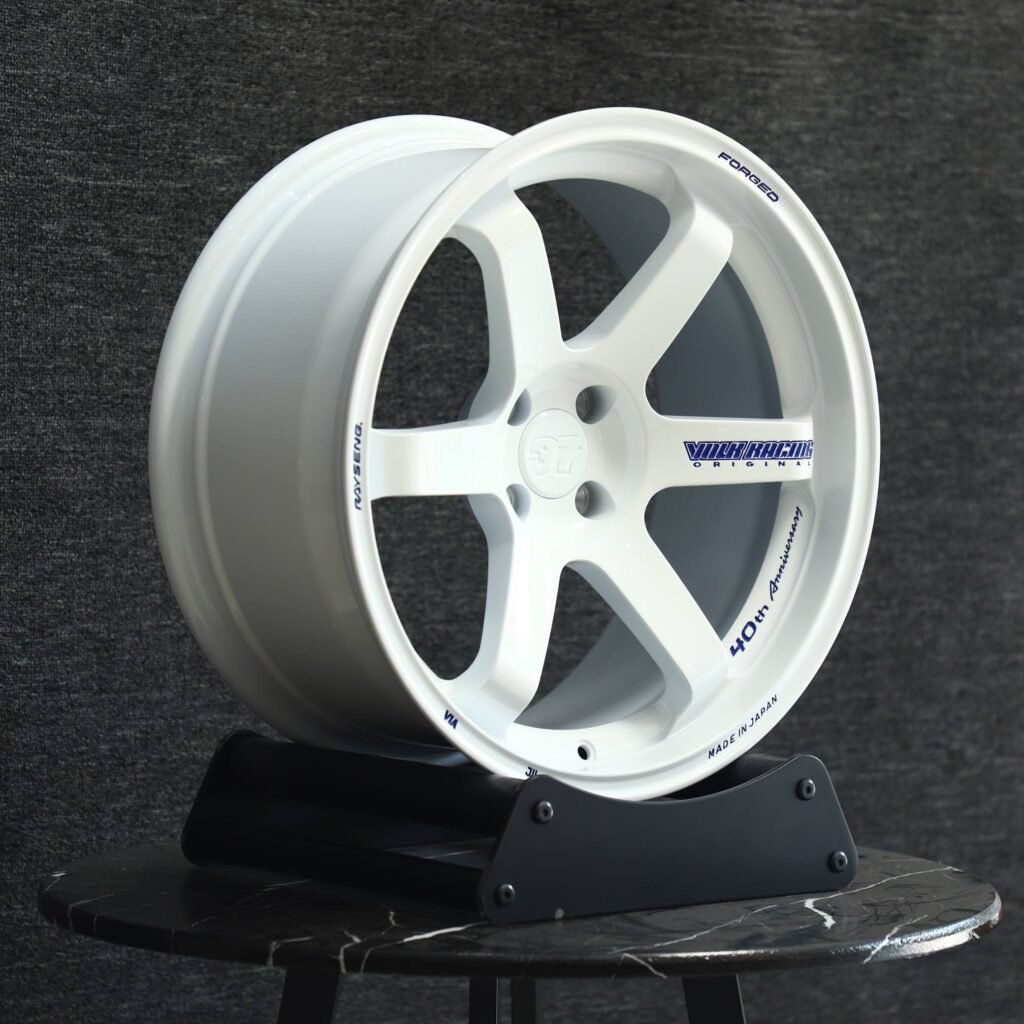 Gloss White 6-Spoke Forged Wheels - Ford Mustang / Chevrolet Corvette Fitment (5-Lug) view 3