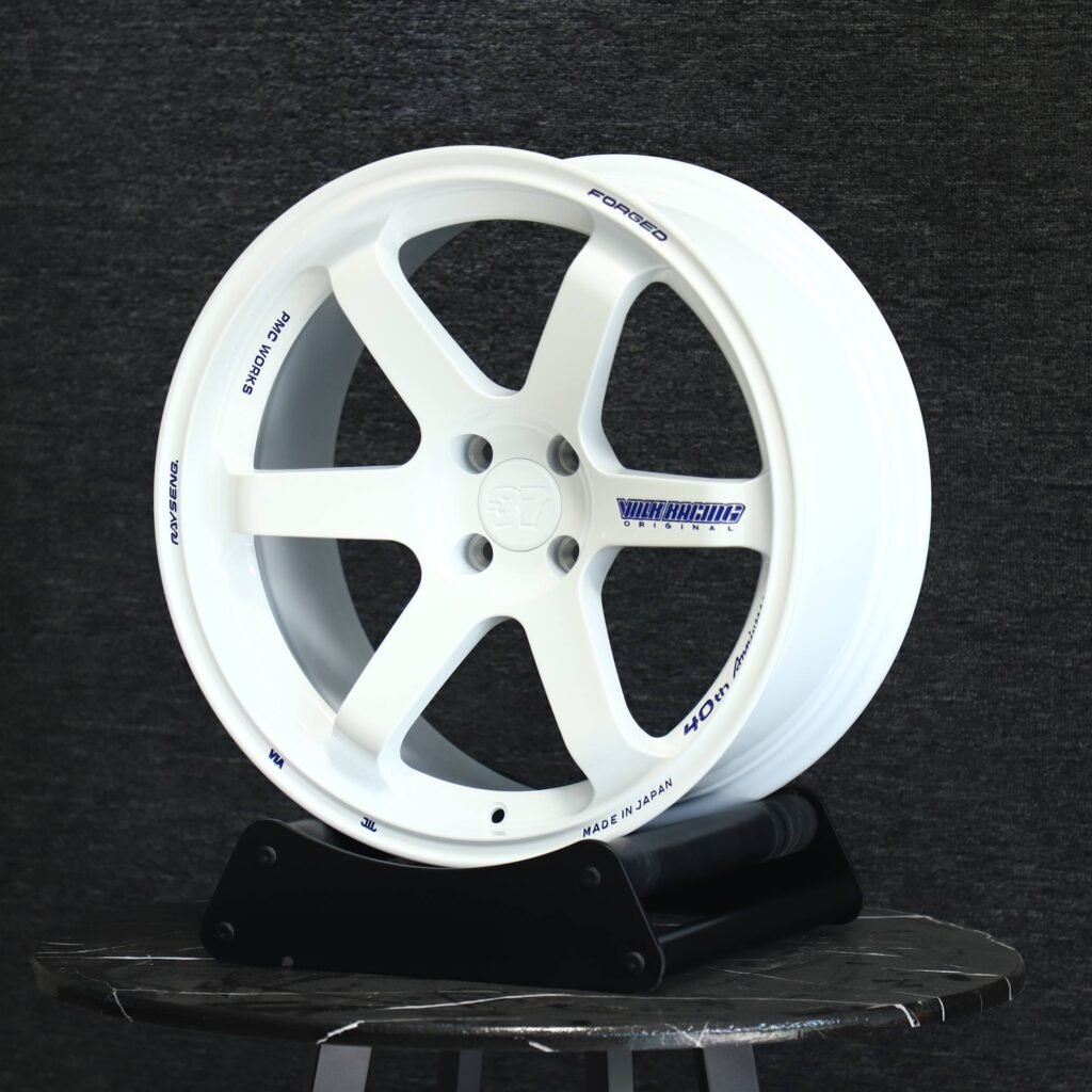 Gloss White 6-Spoke Forged Wheels - Ford Mustang / Chevrolet Corvette Fitment (5-Lug) view 4