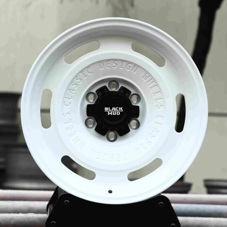 Toyota 4Runner wheels – Gloss White Deep Lip, front view