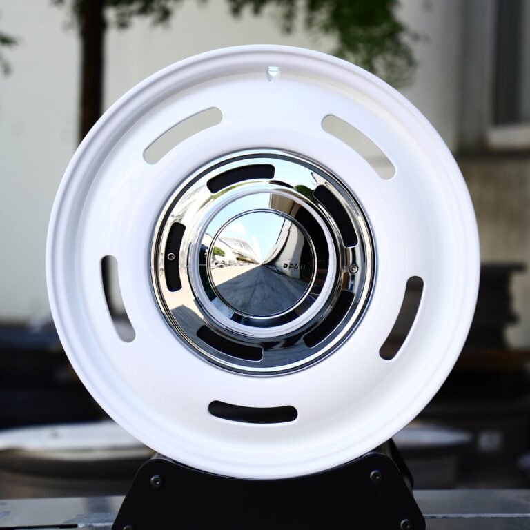 Porsche 911 wheels – Gloss White Full-Face Deep Lip, front view