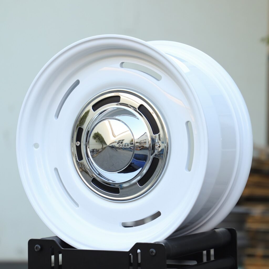 5x112 wheels – Gloss White Full-Face, side view