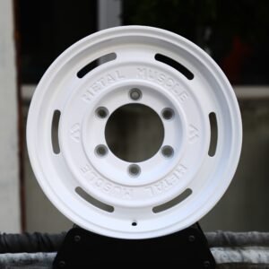 Toyota 4Runner / Tacoma Off-Road Forged Wheels – Gloss White Oval-Slot Steelie-Style (6-Lug)