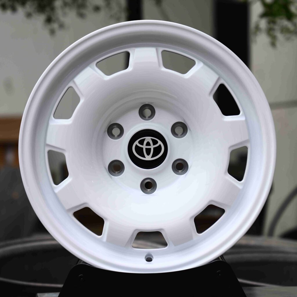 Gloss White Semi-Full-Face Forged Wheels - Toyota GR86 / Toyota Supra Fitment (5-Lug) Monoblock forged wheel