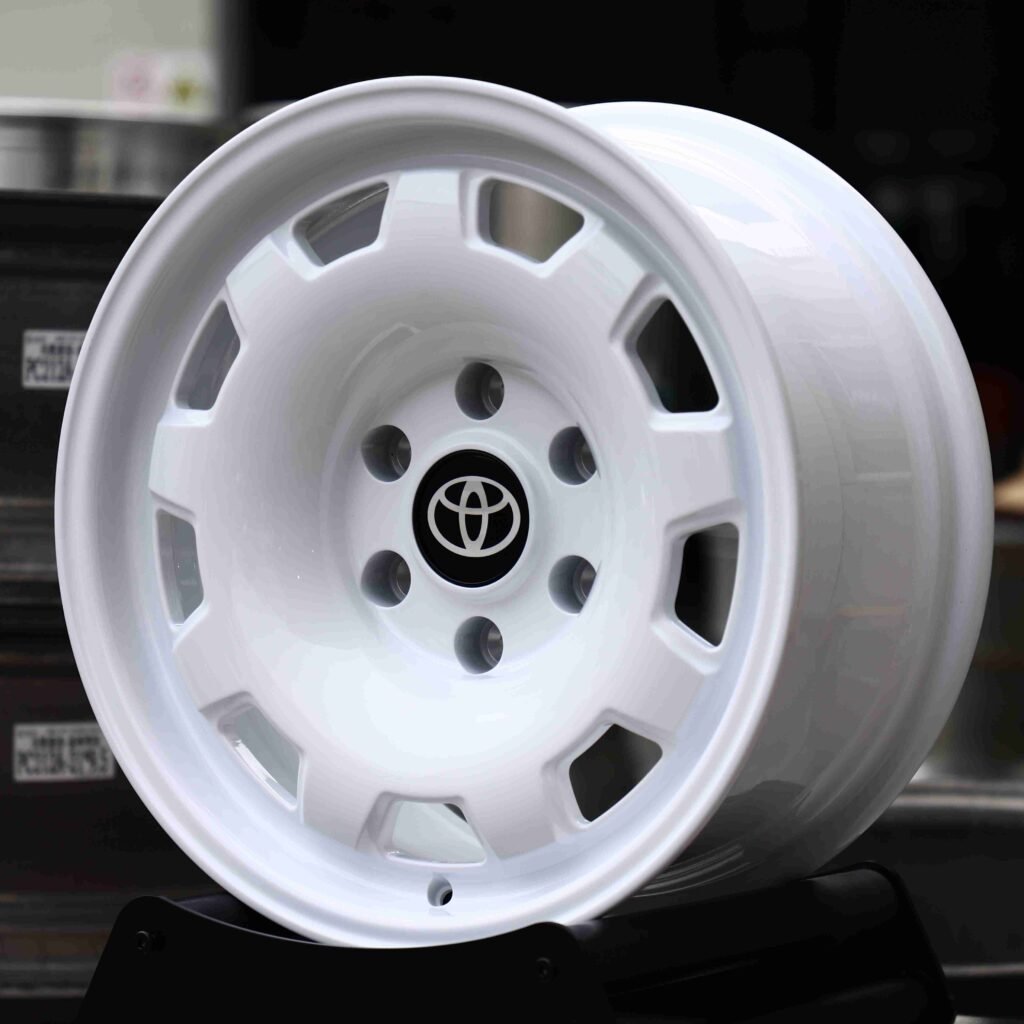 Gloss White Semi-Full-Face Forged Wheels - Toyota GR86 / Toyota Supra Fitment (5-Lug) view 2