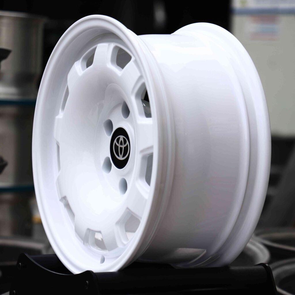 Gloss White Semi-Full-Face Forged Wheels - Toyota GR86 / Toyota Supra Fitment (5-Lug) view 3