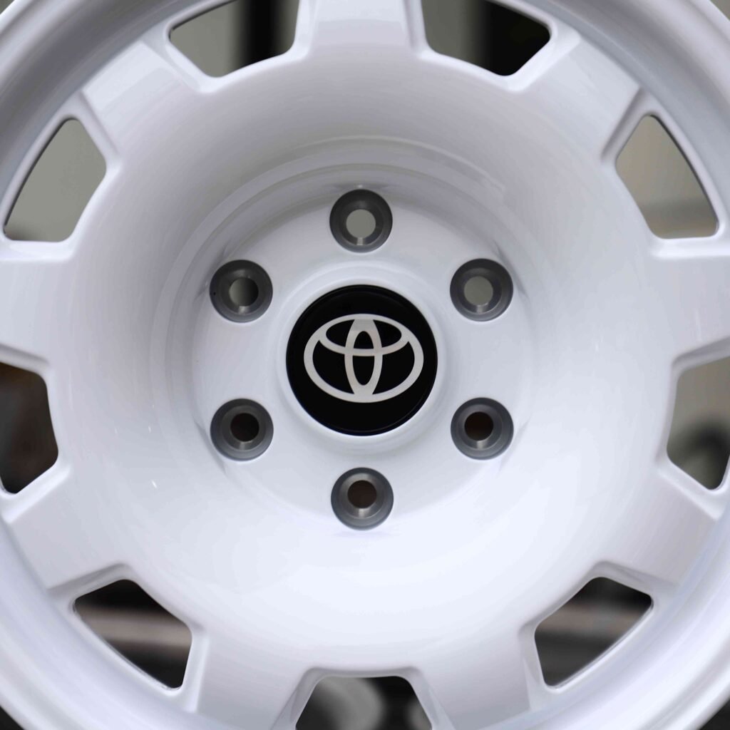 Gloss White Semi-Full-Face Forged Wheels - Toyota GR86 / Toyota Supra Fitment (5-Lug) view 4