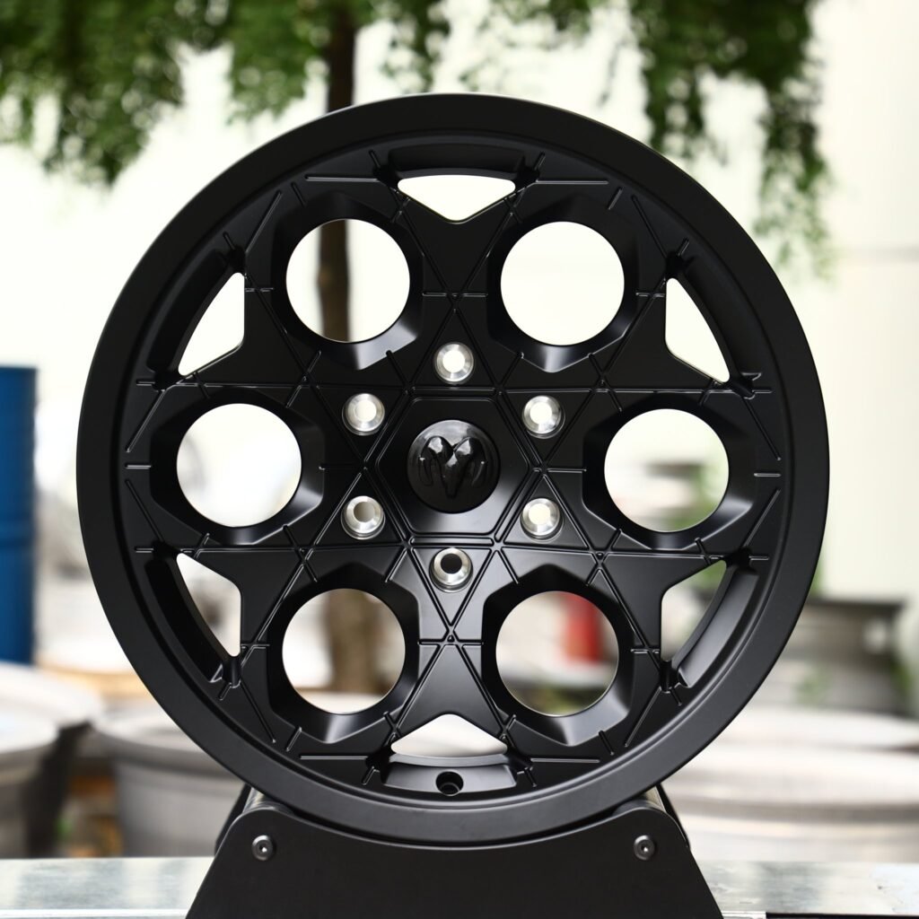 GMC Sierra wheels – Gloss Black Petal, front view