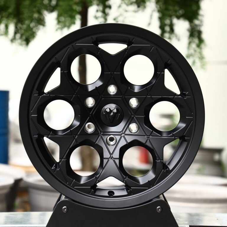 GMC Sierra wheels – Gloss Black Petal, front view