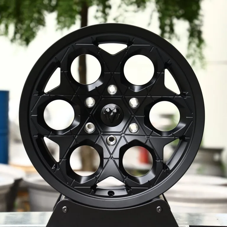 GMC Sierra wheels – Gloss Black Petal, front view