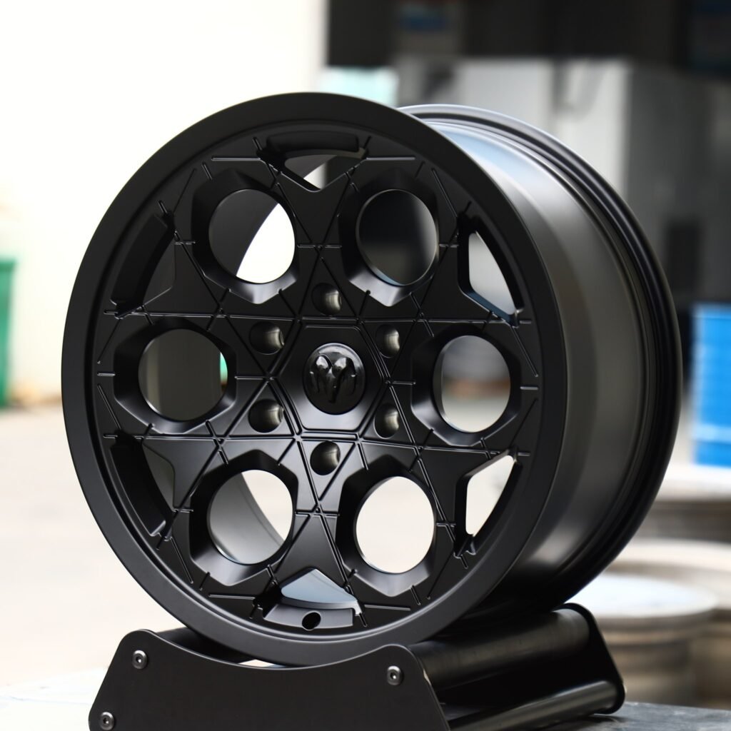 Chevrolet Silverado wheels – Gloss Black Petal, angled view
