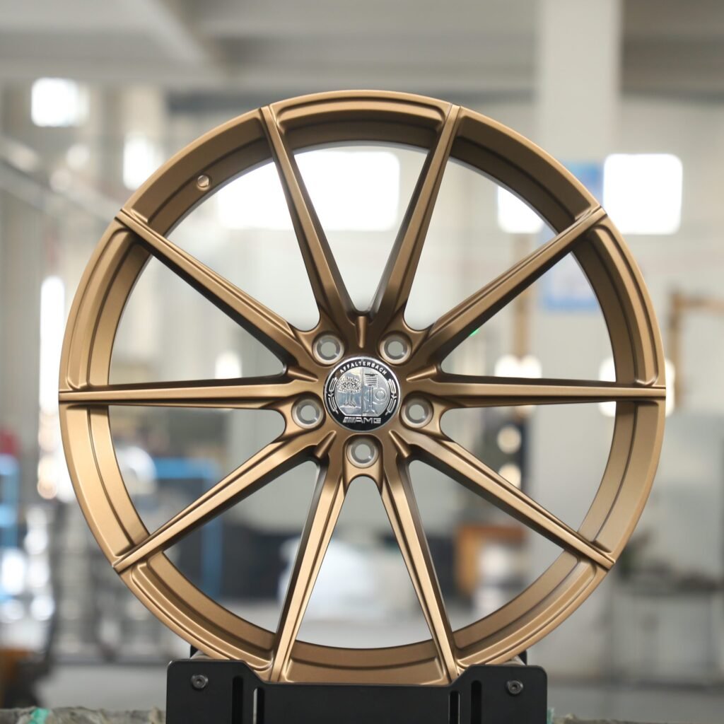 Audi A8 wheels – Gold 10-Spoke, front view