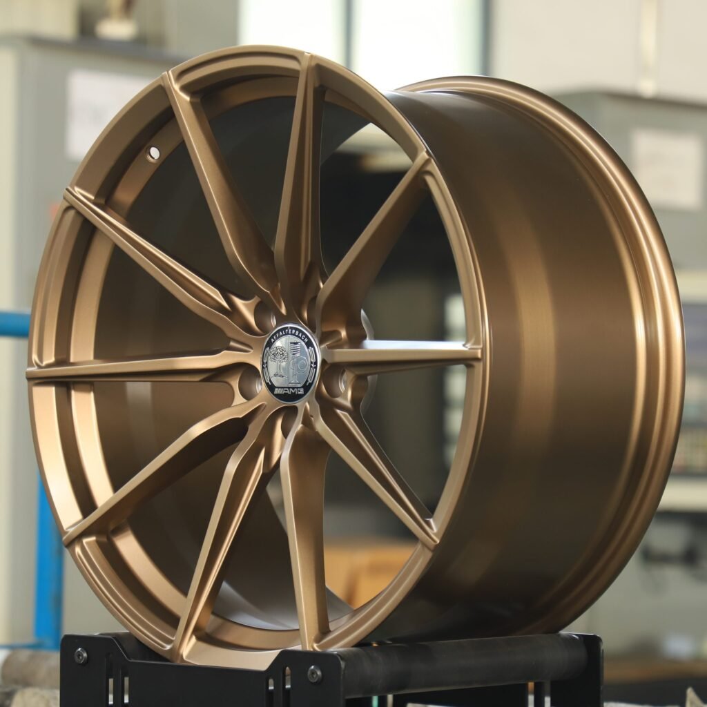 Audi A4 B9 wheels – Gold 10-Spoke, lip and barrel detail