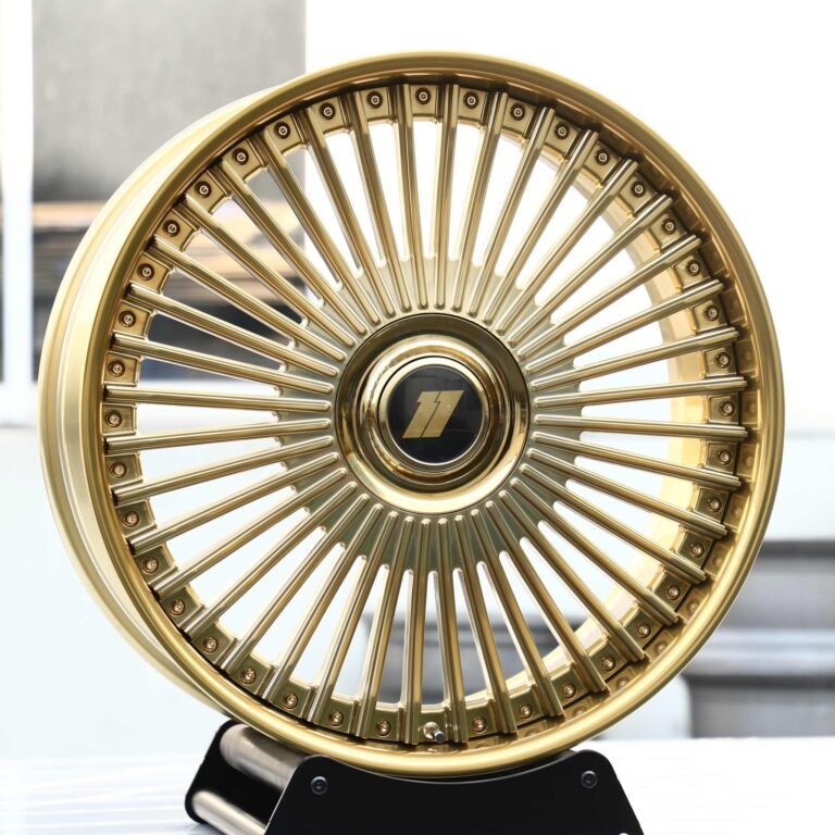 Audi A6 wheels – Gold 2-Piece Multi-Spoke, front view