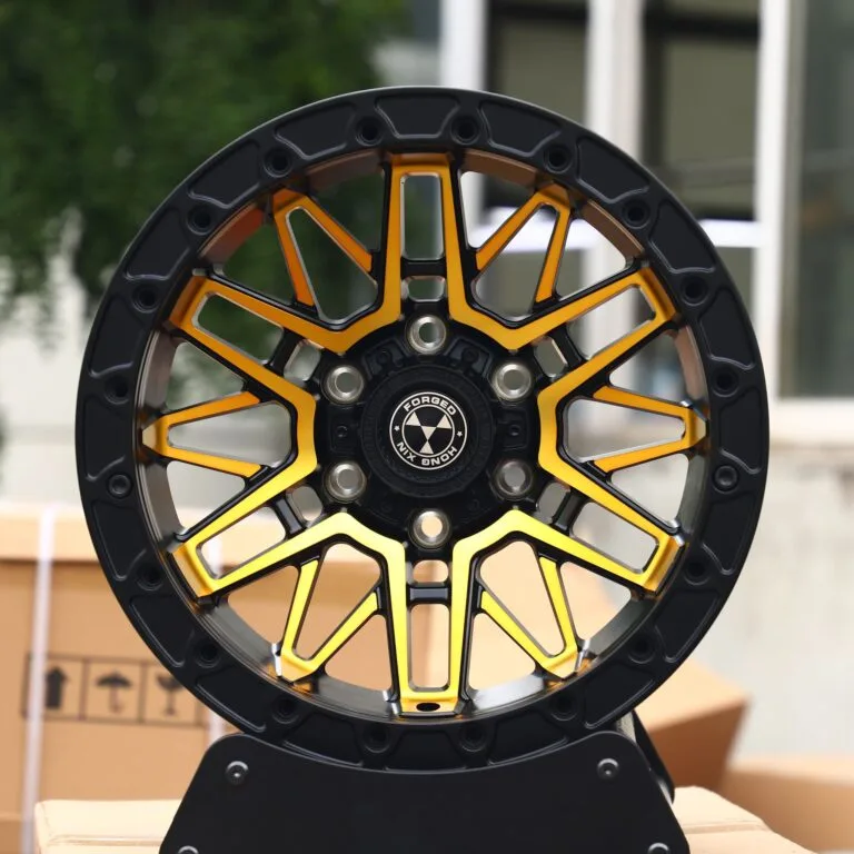 Toyota 4Runner wheels – Gold / Gloss Black Machined Face, front view