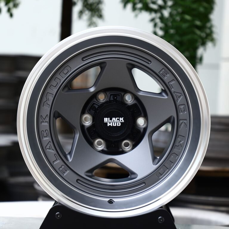 Toyota 4Runner wheels – Gray 5-Star Spoke Deep Lip, front view