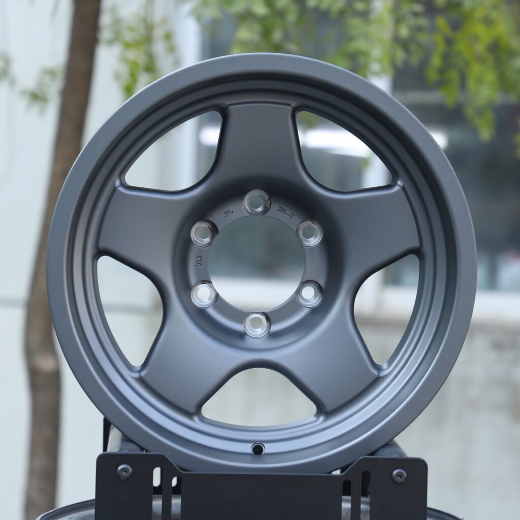Toyota 4Runner wheels – Gray 5-Star Spoke, front view