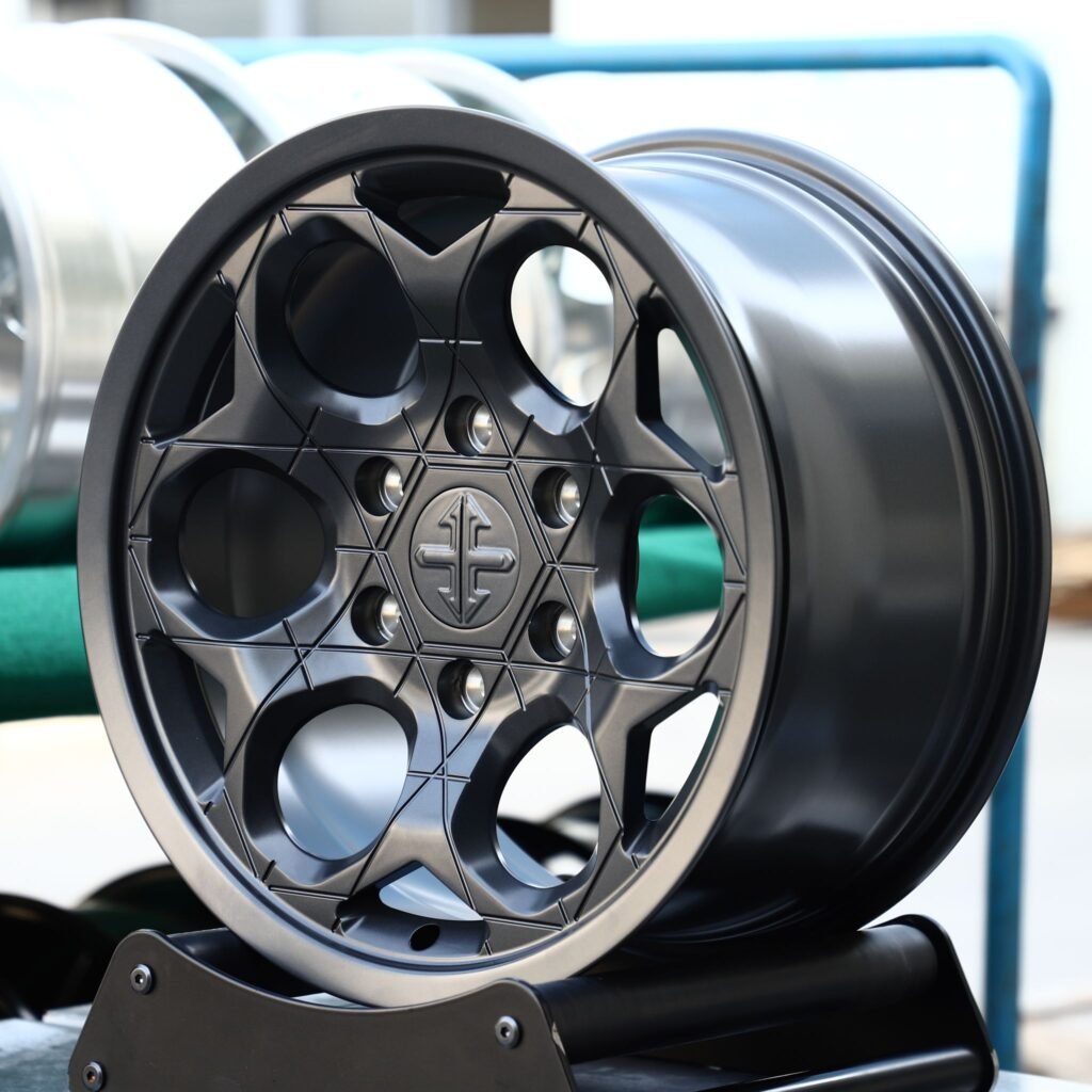 Toyota Tacoma wheels – Gray Petal, angled view