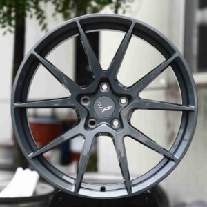 Corvette OEM-Style Gunmetal 10 V-Spoke Forged Wheels – Chevrolet Corvette C8 / Camaro 5th Gen Fitment (5-Lug)