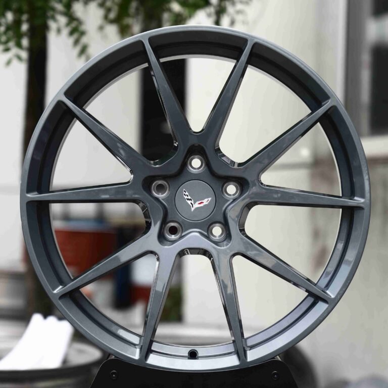 Toyota GR86 wheels – Gunmetal 10 V-Spoke, front view