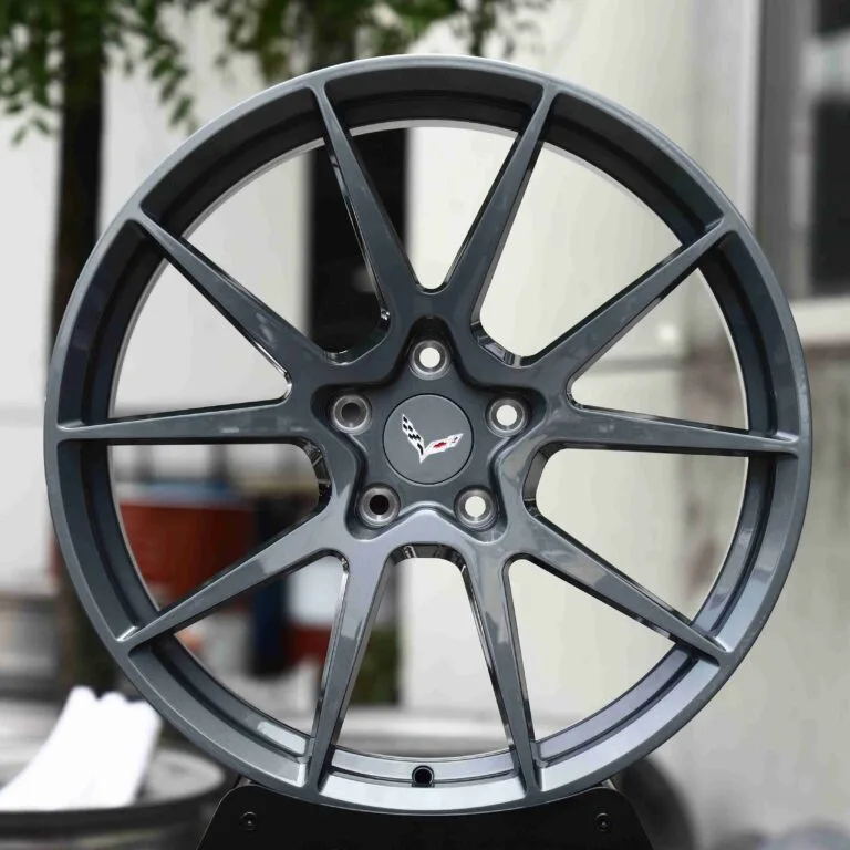 Toyota GR86 wheels – Gunmetal 10 V-Spoke, front view