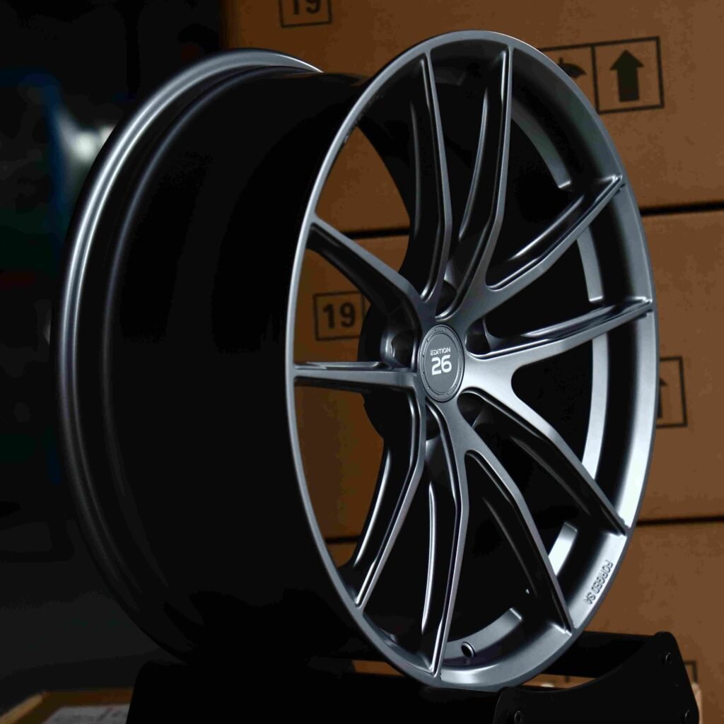 5x130 wheels – Gunmetal 5 V-Spoke, side view