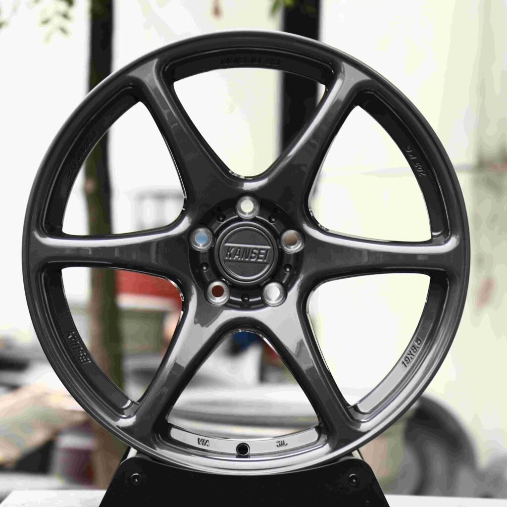Nissan 370Z wheels – Gunmetal 6-Spoke, front view