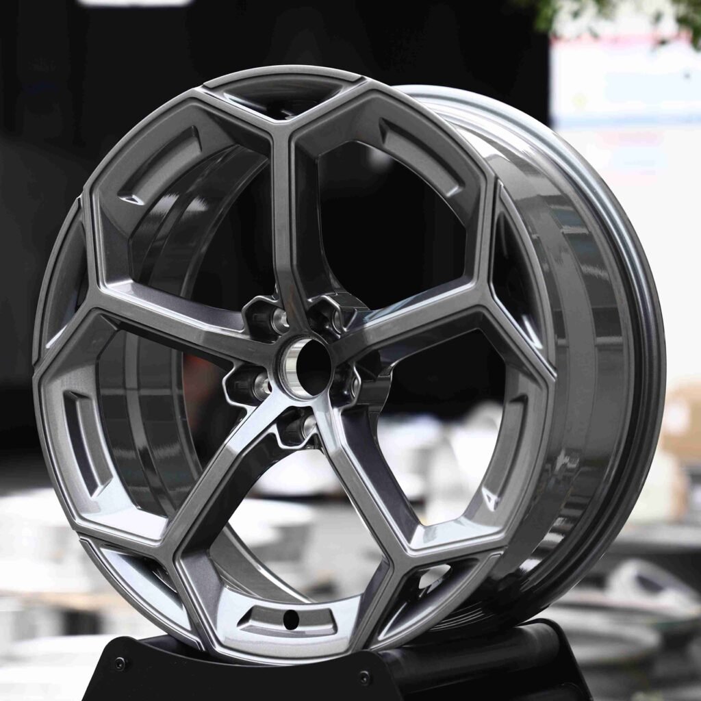 Audi A6 wheels – Gunmetal, angled view